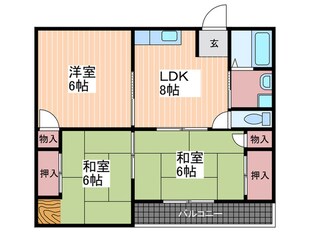 ディアホームＣ棟の物件間取画像